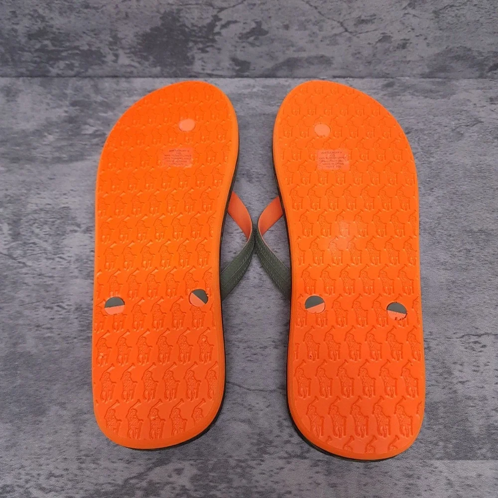 POLO RALPH LAUREN Whitlebury II Tiger‎ Camo Flip Flops Mens 13 D Green